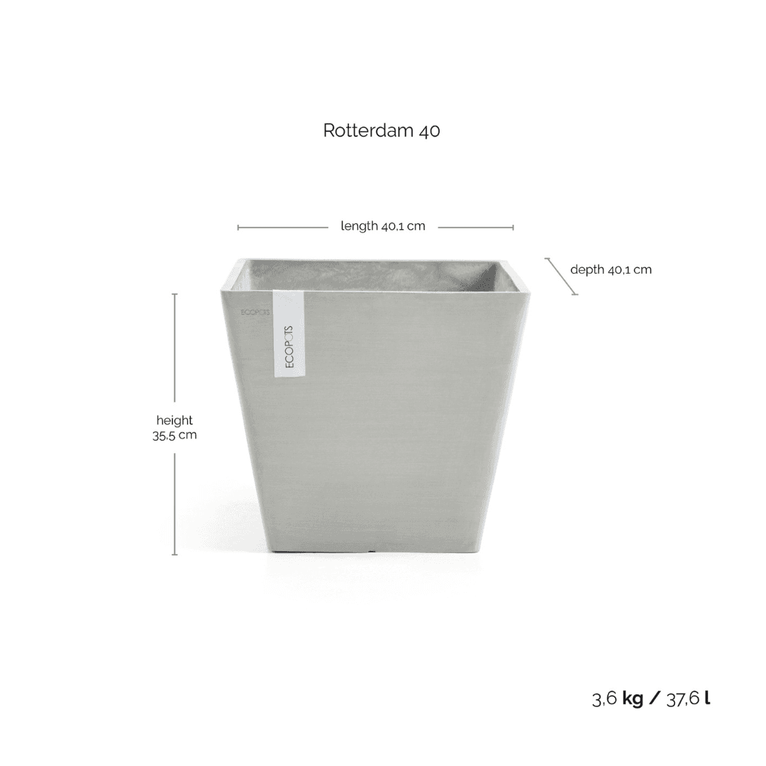 Ecopots Rotterdam White Gray, image 1 of 4