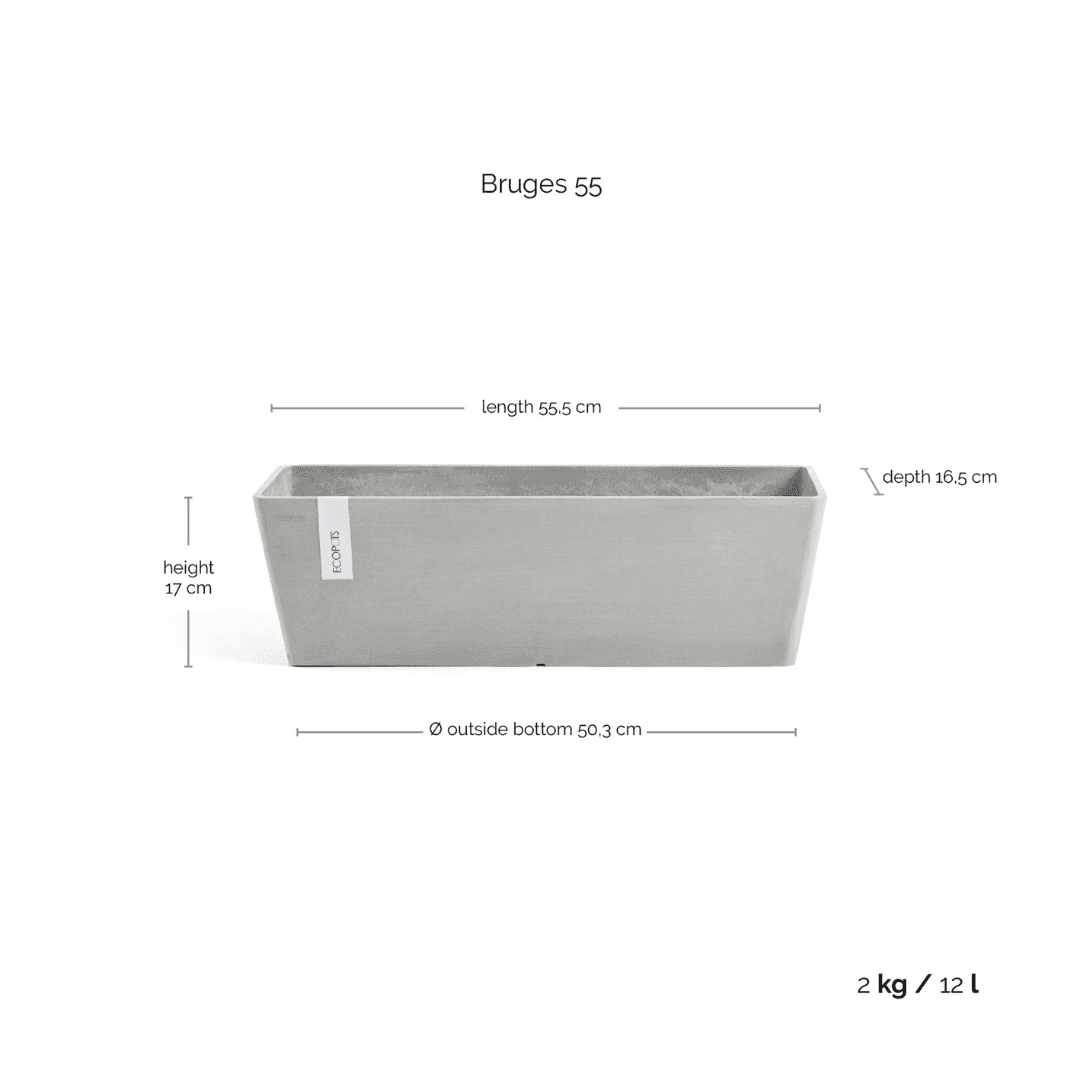 Ecopots Bruges White Gray, image 1 of 6