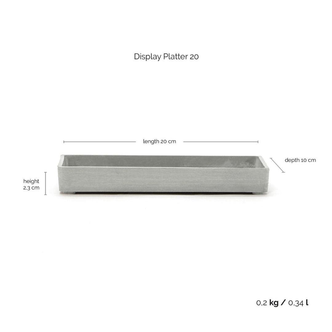 Ecopots Display Platter White Gray, image 1 of 4