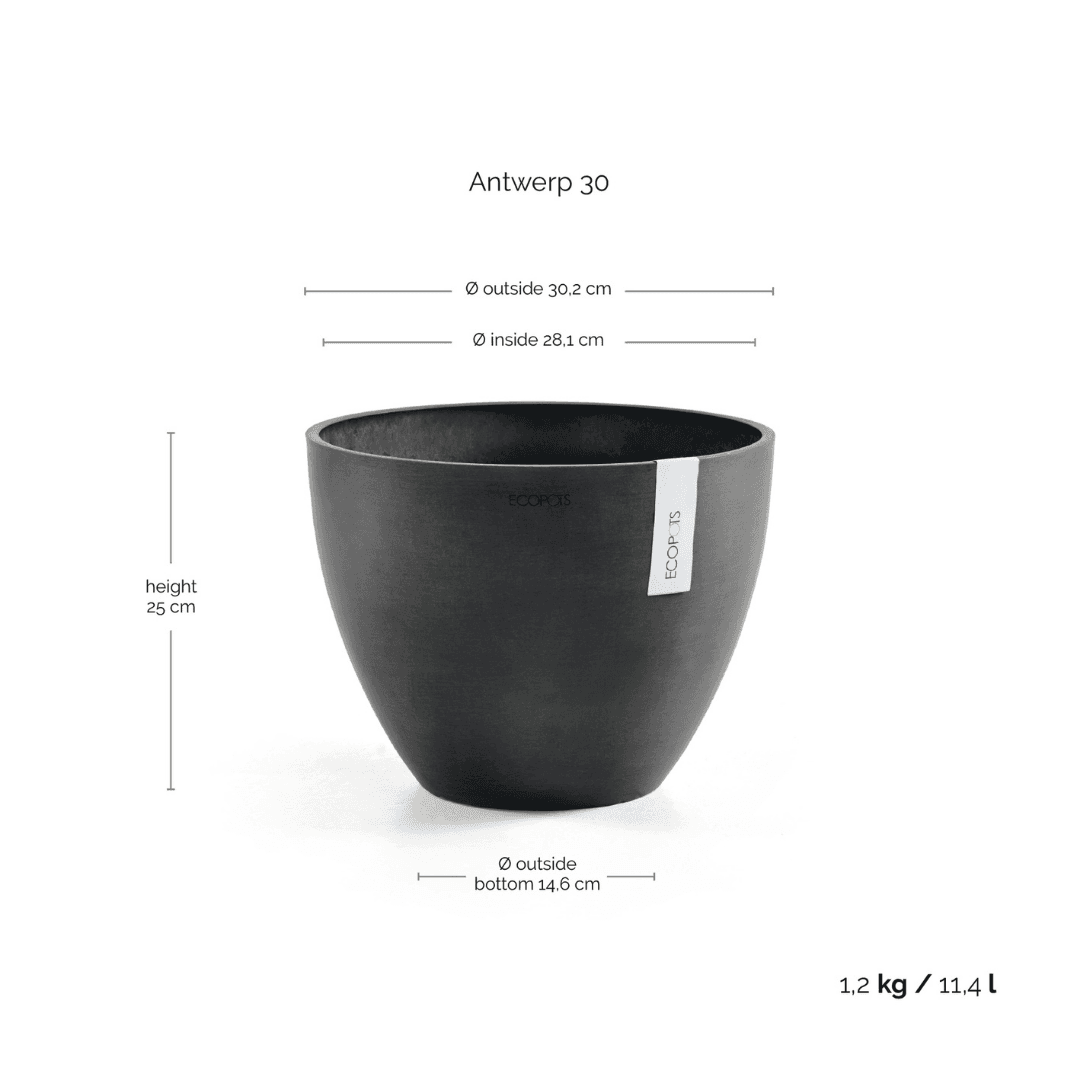 Ecopots Antwerp Dark Gray, image 1 of 7