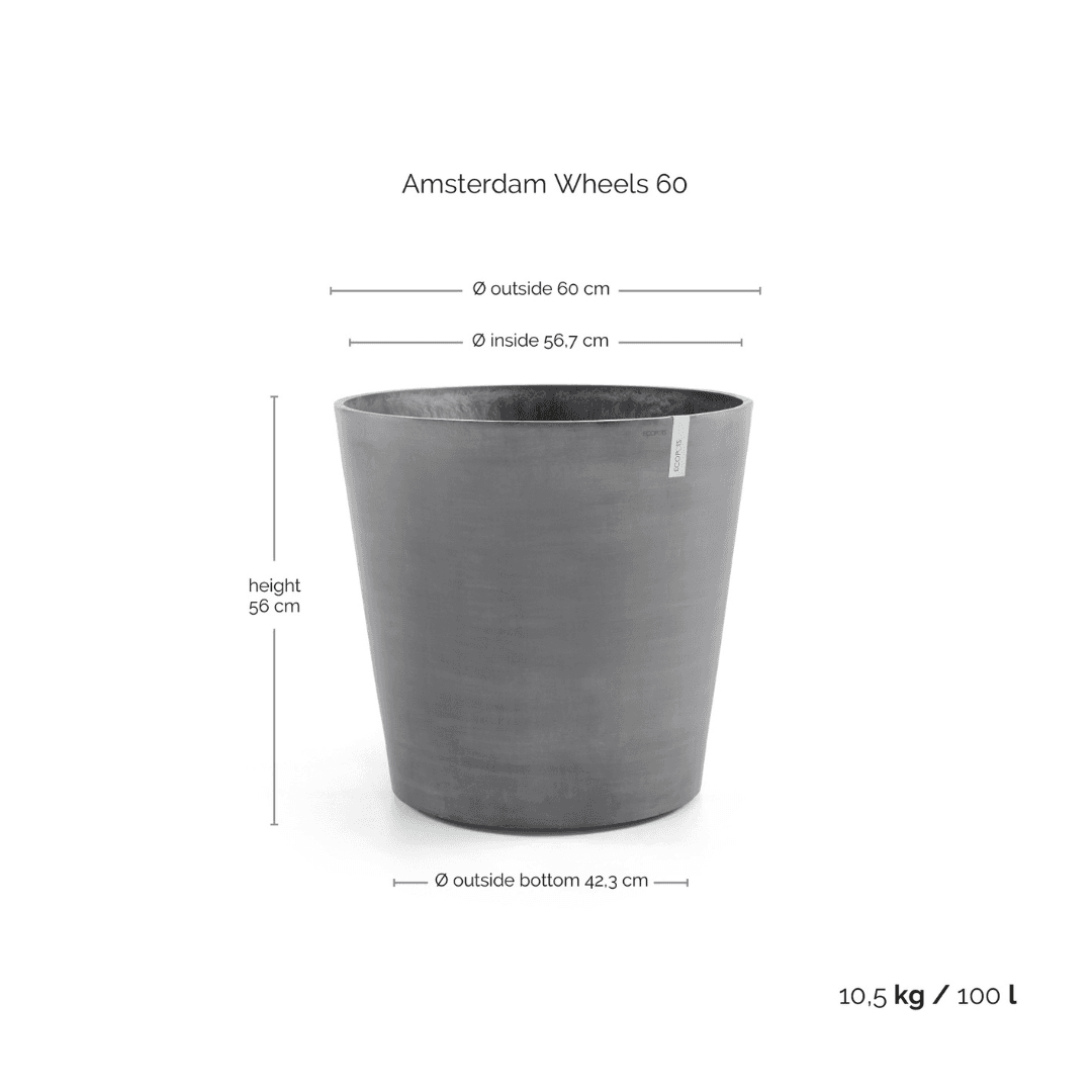 Ecopots Amsterdam Wheels Gray, image 1 of 6