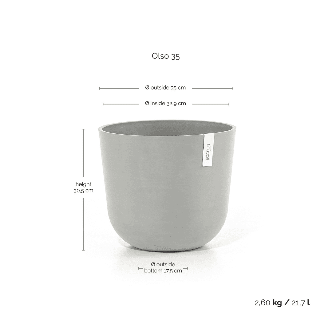 Ecopots Oslo White Gray, image 1 of 6